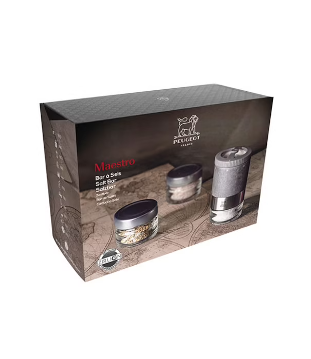 Peugeot Peugeot - Maestro - Zoutbar - Zoutmolen Set met 3 zouten (verwisselbaar)