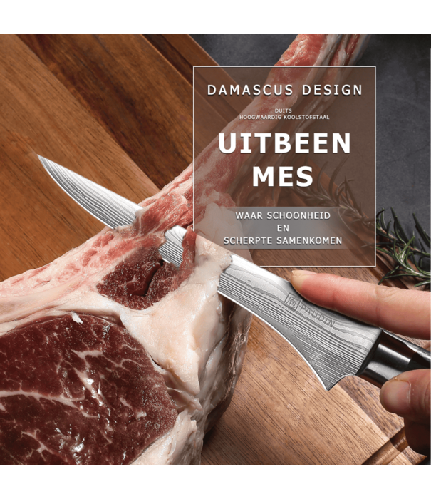 Paudin Paudin - KW7 - Uitbeenmes (15 cm / 6”)