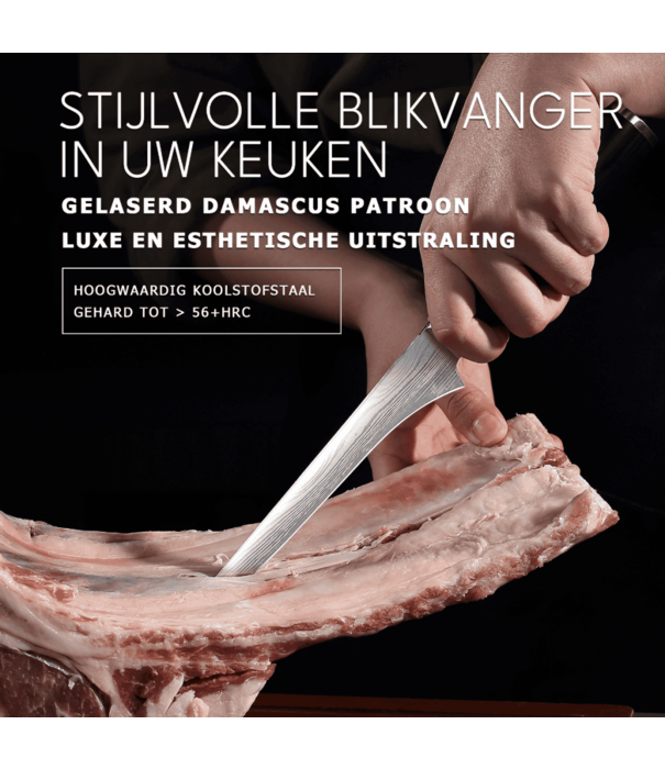 Paudin Paudin - KW7 - Uitbeenmes (15 cm / 6”)