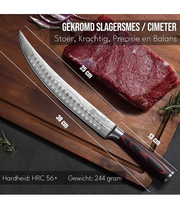 Paudin Paudin - N24 - Turks Vleesmes Curved (25 cm)