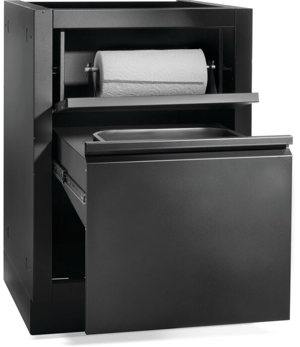 Napoleon Napoleon - Afvalkast met keukenrolhouder, mat zwart
