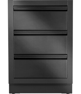 Napoleon - Ladekast met 2 laden en blindpaneel, mat zwart