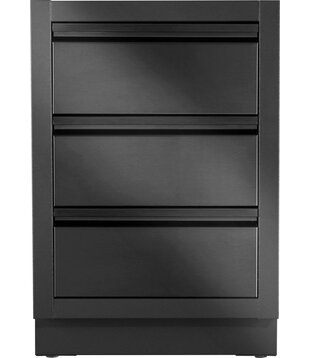 Napoleon - Ladekast met 2 laden en blindpaneel, mat zwart