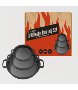 Grill Master Gloves - Iron Grip Set (Gietijzer, set van 3, met oren)