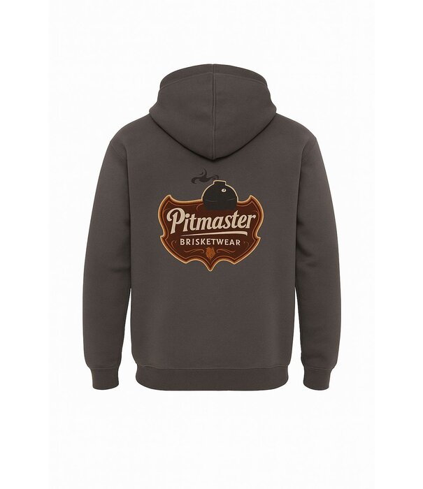 Brisketwear Brisketwear - Hooded Sweater - Grijs Pitmaster (Maat L)