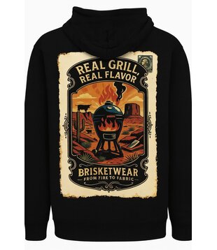 Brisketwear - Hooded Sweater - Zwart RealGrill (Maat XL)