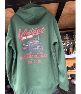 Brisketwear - Hooded Sweater - Groen Vintage Print (Maat 3XL)