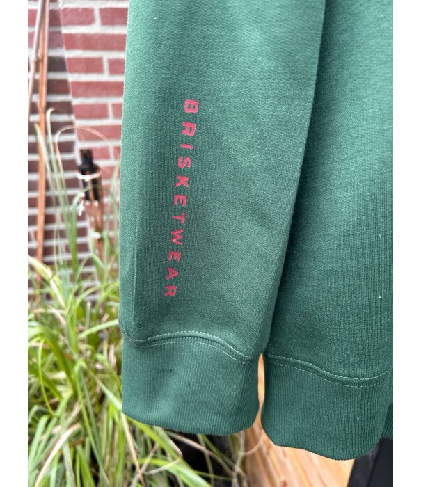 Brisketwear Brisketwear - Hooded Sweater - Groen Vintage Print (Maat 2XL)