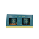 Zeeuwsche Zoute - Luxe Cadeauverpakking Glazen Pot Puur en Gerookt (2x 100gr)