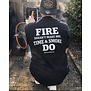 Brisketwear - T-Shirt - Fire, Time, Smoke (Maat 5XL) Zwart