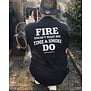 Brisketwear - T-Shirt - Fire, Time, Smoke (Maat XL) Zwart