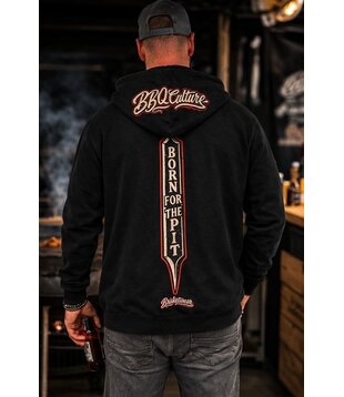 Brisketwear - ZIP Hooded Sweater - Born For The Pit (Maat L)