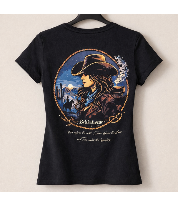 Brisketwear Brisketwear - T-Shirt - Desert Smoke Ladies Edition (Maat L)