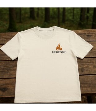 Brisketwear - T-Shirt - Off-White BBQ Quote (Maat M)