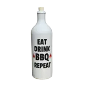 Fles Keramiek - Eat Drink BBQ Repeat - 750 ml