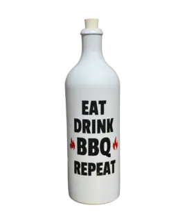 Fles Keramiek - Eat Drink BBQ Repeat - 750 ml