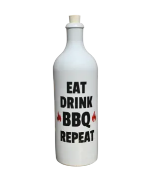 Fles Keramiek - Eat Drink BBQ Repeat - 750 ml