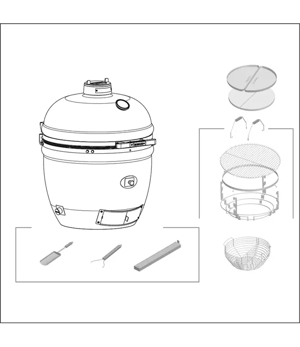Monolith MONOLITH - TWO.66 Kamado (LeChef / XL) Stand-Alone/Inbouw