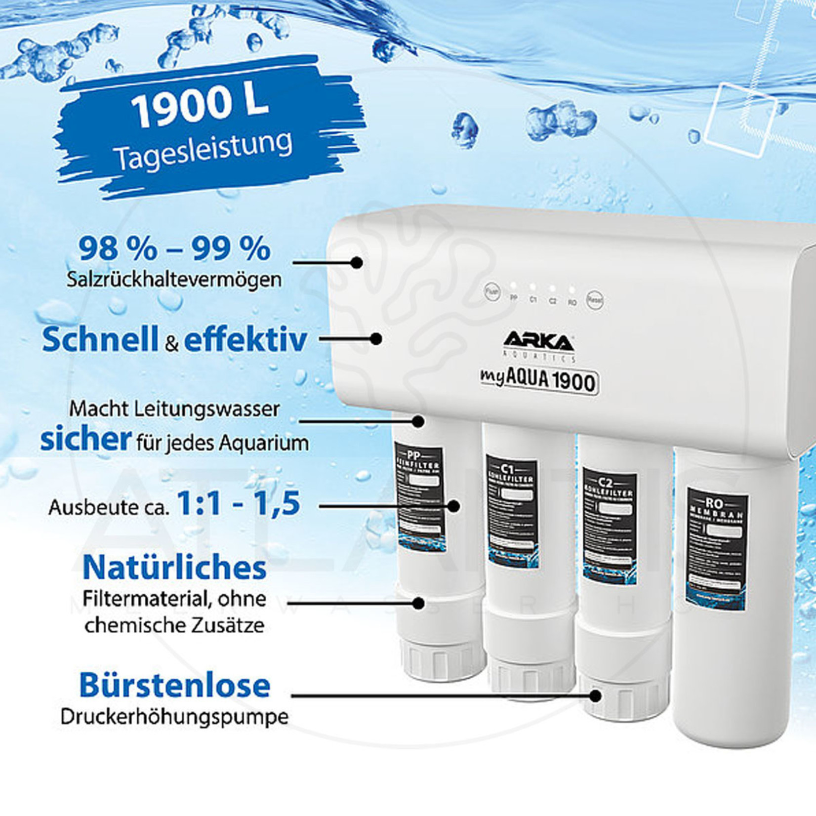 ARKA myAqua 1900 - Osmoseanlage - 1900 L / Tag