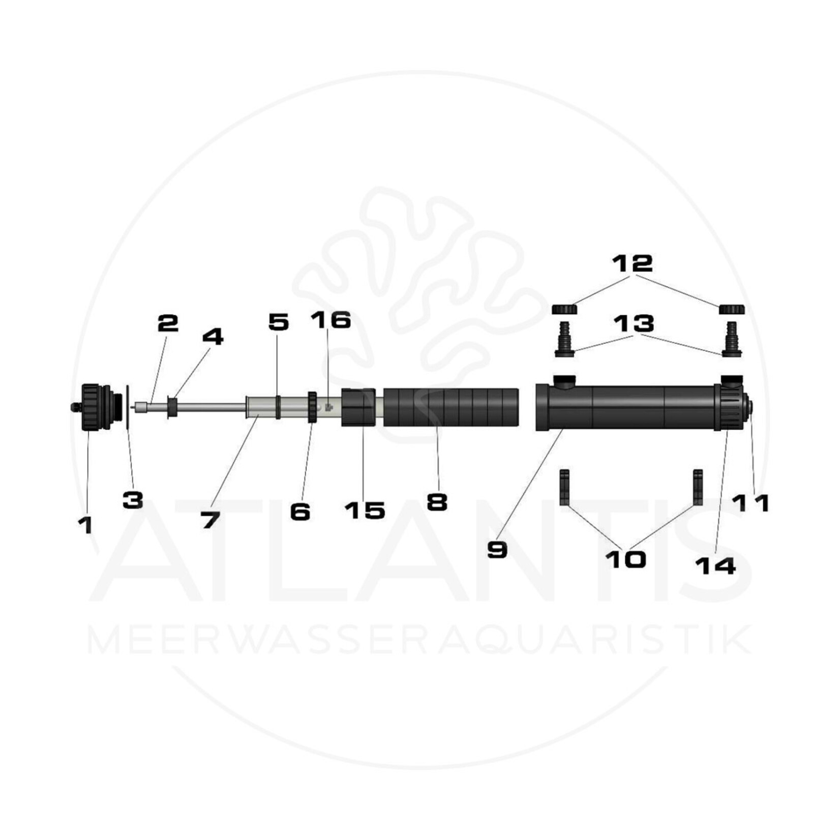 Aqua Medic Halteklammern für Helix max 2.0 - 15 W bis 55 W - 2 Stk.