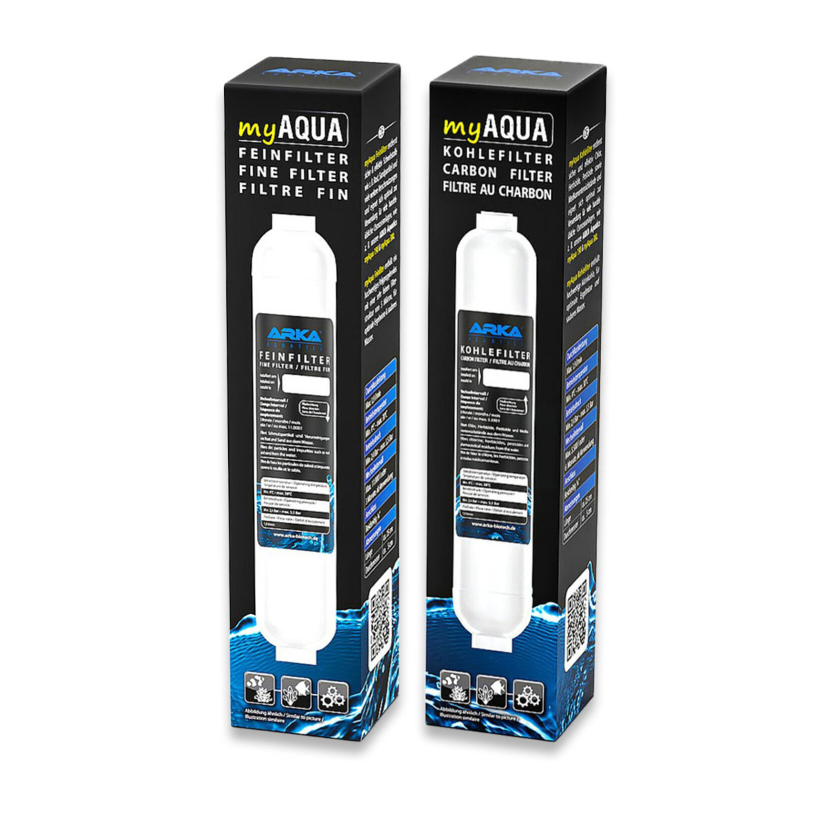 ARKA myAqua 190 / 380 - Fein- & Kohlefilter Set