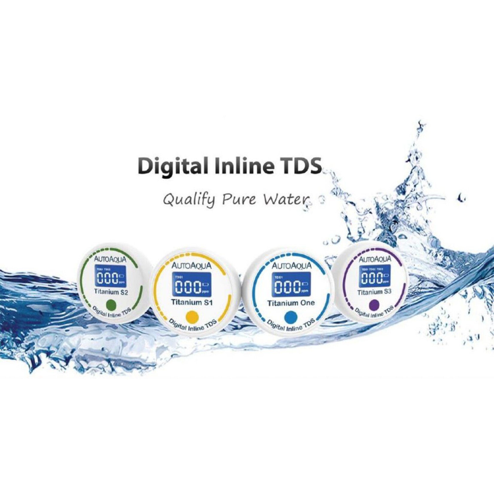 AUTOAQUA Digital Inline TDS - Titanium S1
