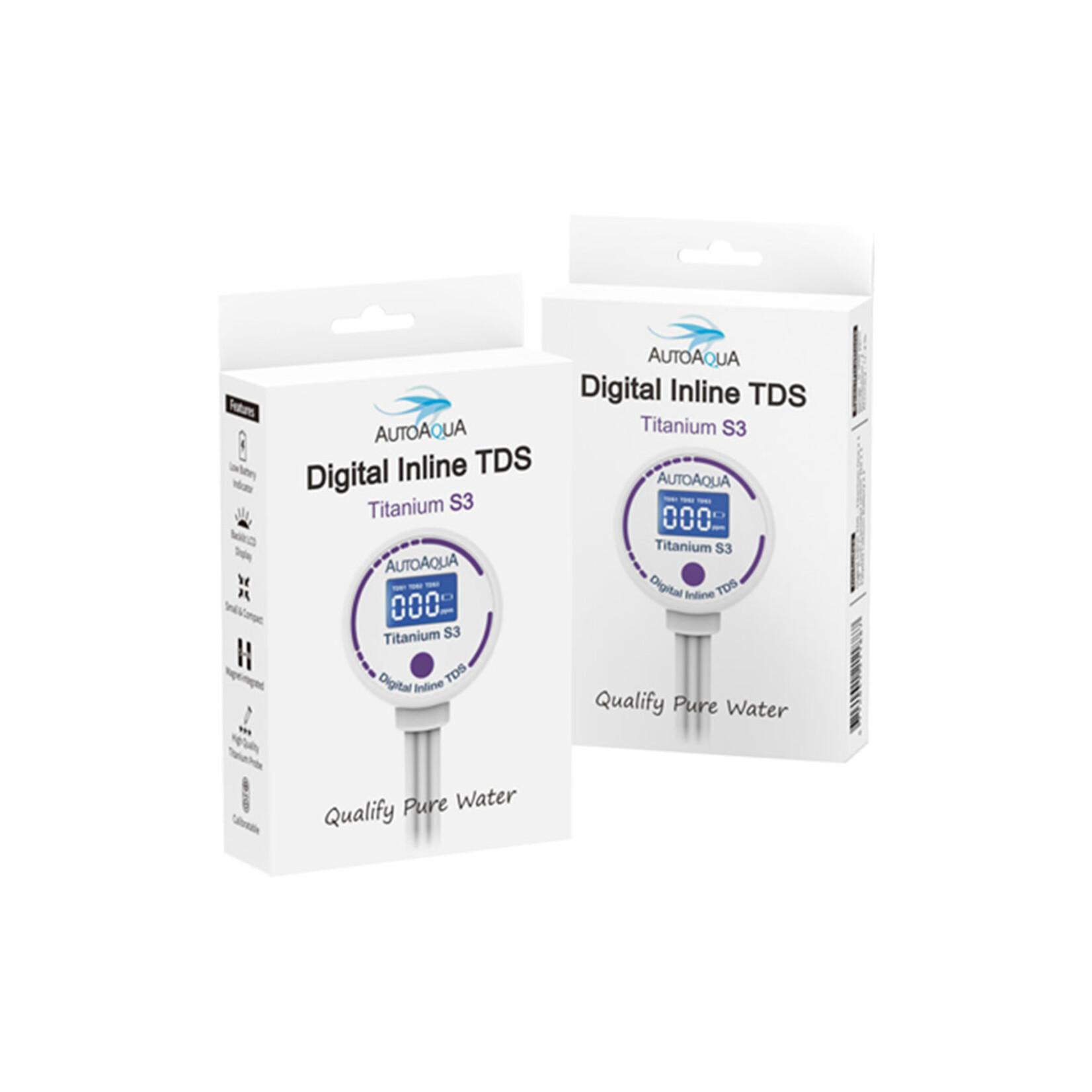 AUTOAQUA Digital Inline TDS - Titanium S3