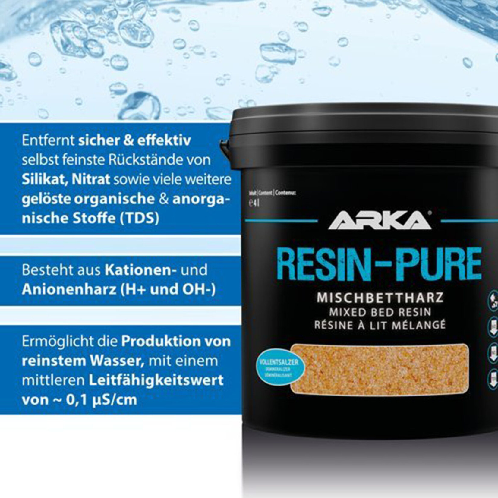 ARKA Resin-Pure - Mischbettharz / Reinstwasserharz - 20 L