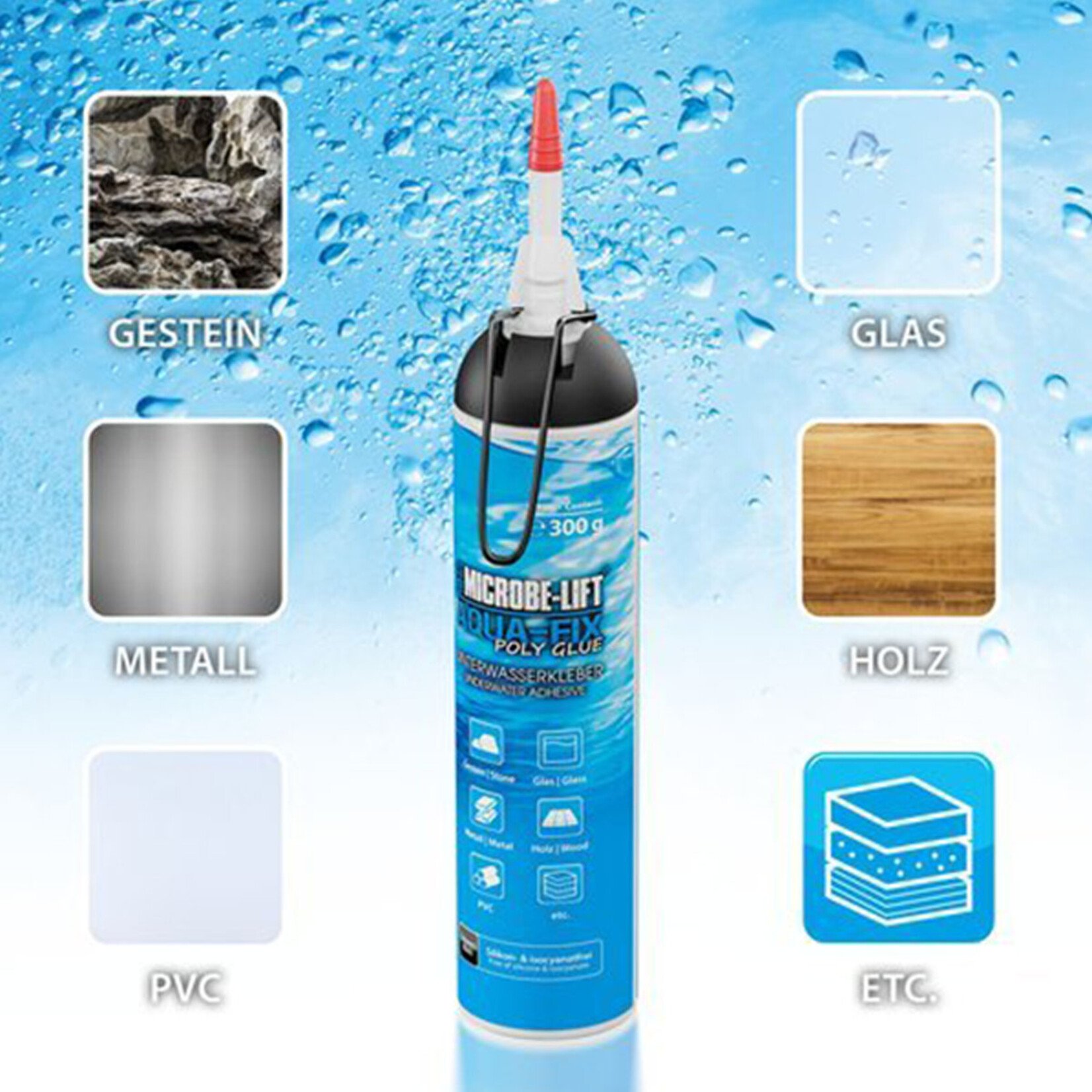 ARKA AQUA-FIX Poly Glue - Polymer-Unterwasserkleber (300g Kartusche)