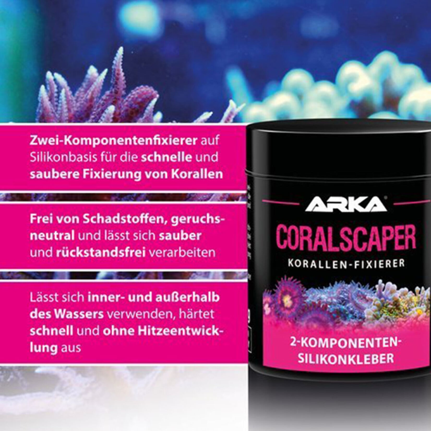 ARKA Coralscaper - Korallen-Fixierer - 2 x 60 g (120 g)