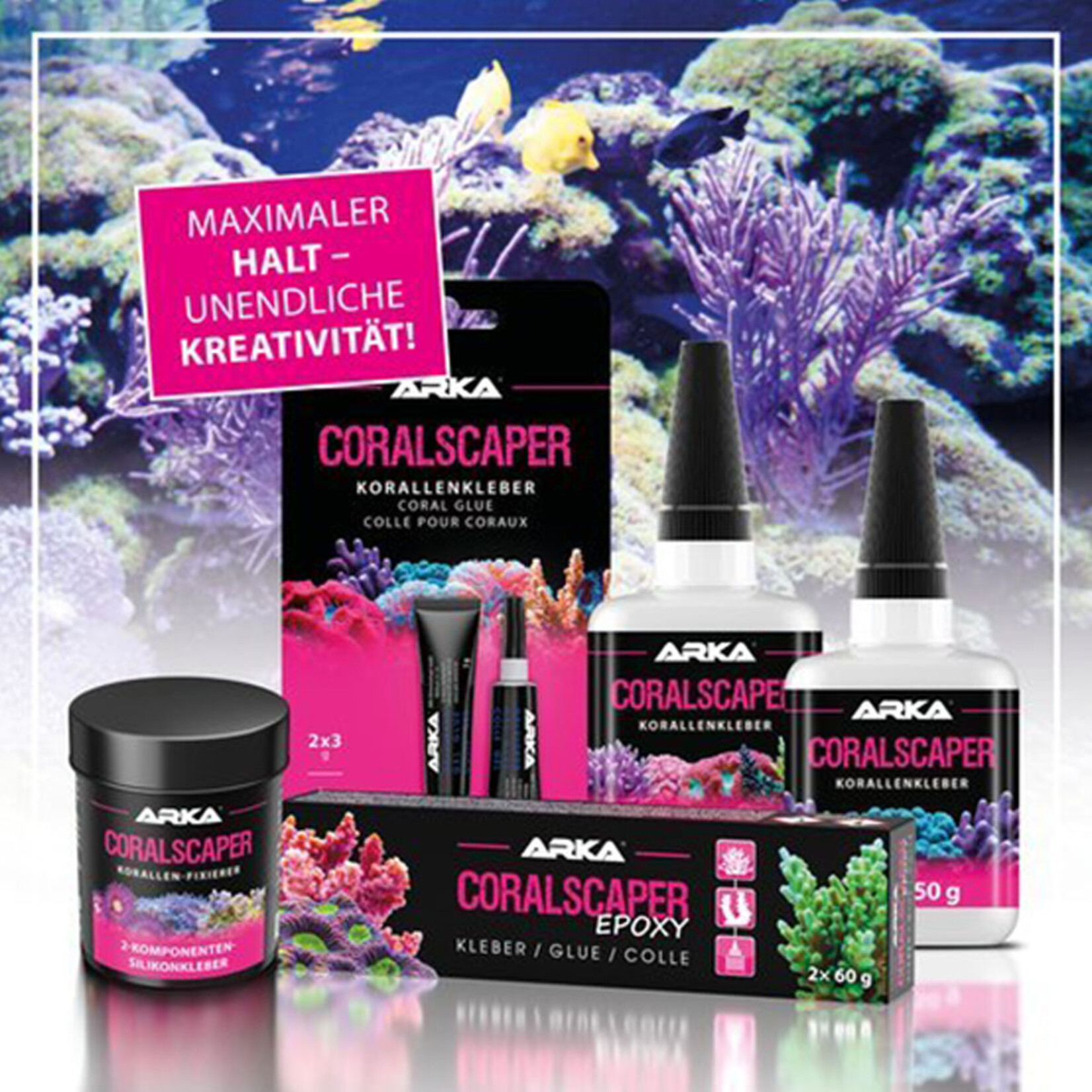 ARKA Coralscaper - Korallen-Fixierer - 2 x 60 g (120 g)
