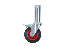 Kamersteiger wiel 125 mm rood