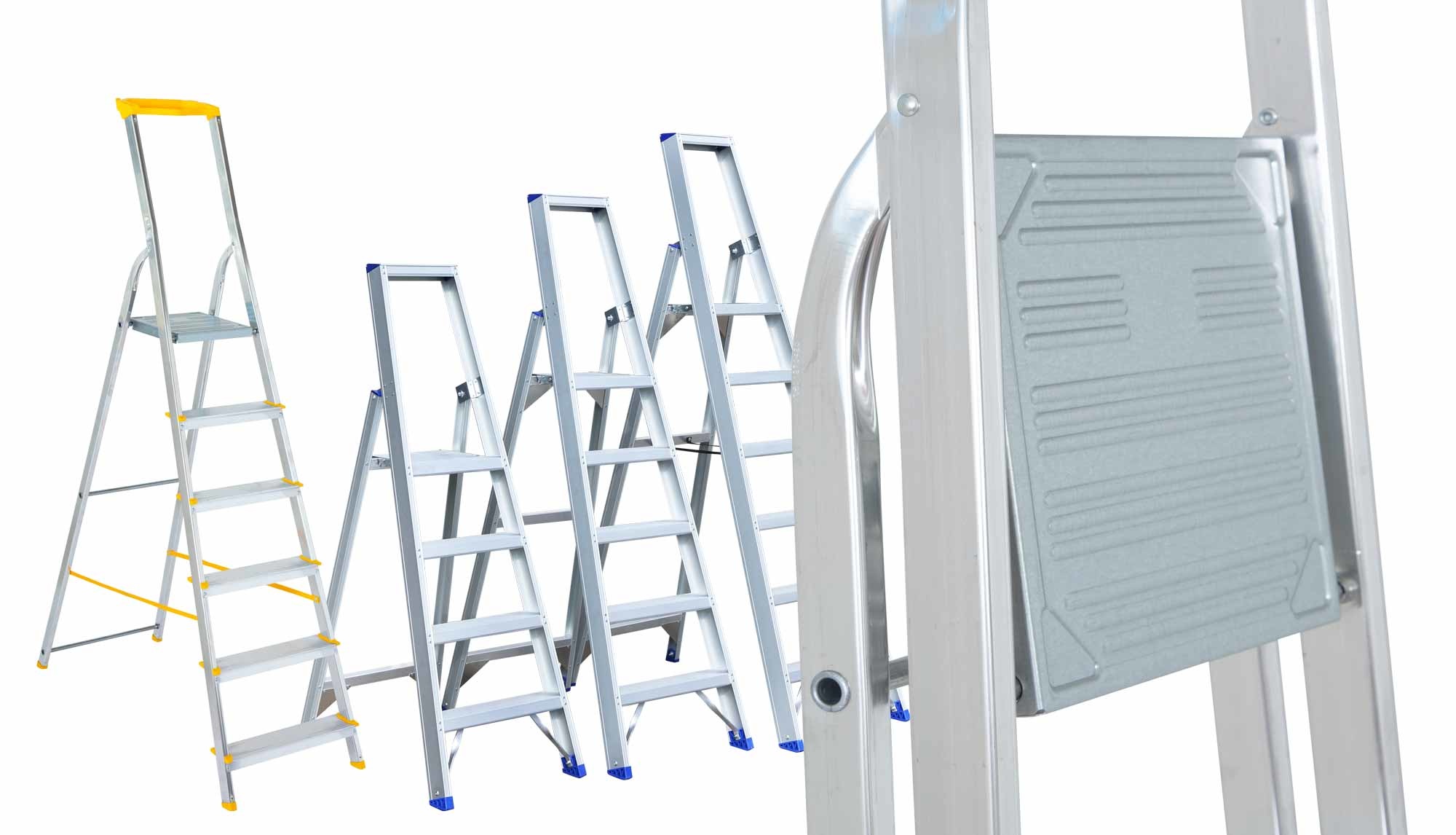 Verschillende soorten, maten en merken bordestrappen