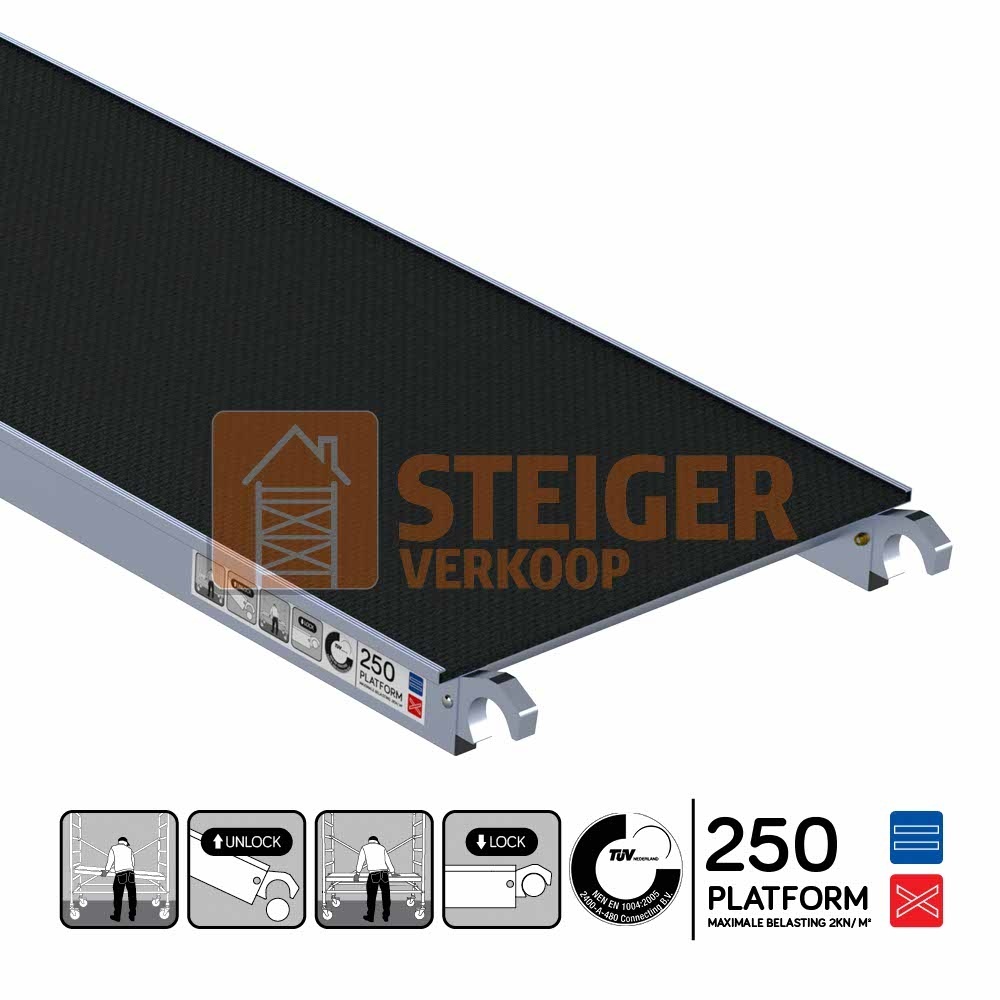 Rolsteiger platform zonder luik 250 cm carbon vloer (lichtgewicht)