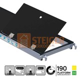Rolsteiger platform met luik 190 cm carbon vloer (lichtgewicht)