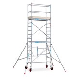 Kamersteiger compact module 1+2+3 75x150 5,8m werkhoogte rubber wiel met stalen spindel
