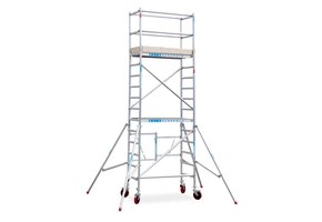 Kamersteiger compact module 1+2+3 75x150 5,8m werkhoogte rubber wiel met stalen spindel