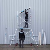 Kamersteiger compact module 1+2+3 75x150 5,8m werkhoogte rubber wiel met stalen spindel