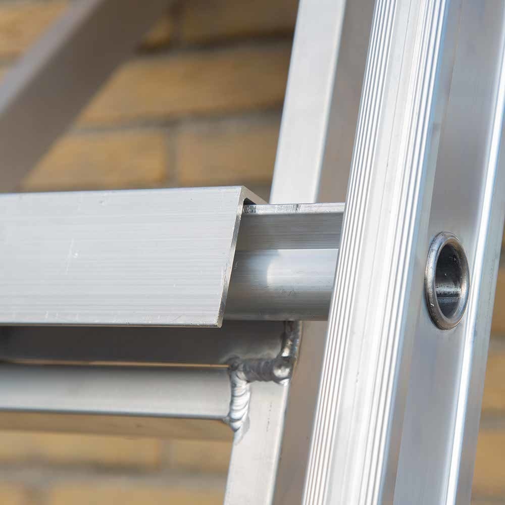 Aluminium ladderafhouder + traanplaat