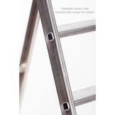 Semi-professionele trap enkel 1x3 treden inclusief platform