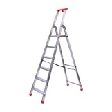 Semi-professionele trap enkel 1x6 treden inclusief platform