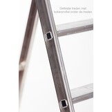 Semi-professionele trap enkel 1x6 treden inclusief platform