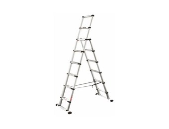 Telesteps Black Line Combi ladder dubbel recht 1x6 sporten