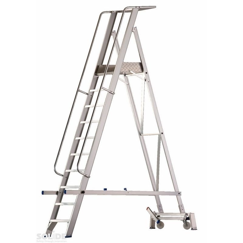 Plooibaar Mobiel Platform Type PMP10 1x10 treden