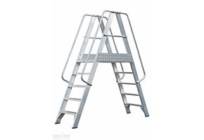 Solide Mobiel Platform dubbele toegang 2x5 treden