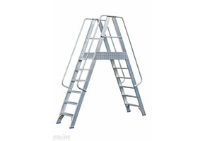 Solide Mobiel Platform dubbele toegang 2x6 treden