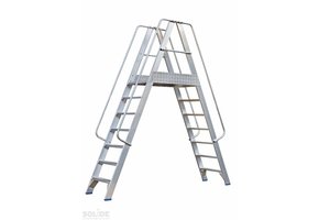 Solide Mobiel Platform dubbele toegang 2x7 treden