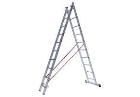 Euroline Ladder dubbel recht 2x10 sporten