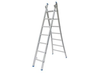 Solide Ladder Type C gecoat dubbel uitgebogen 2x7 sporten