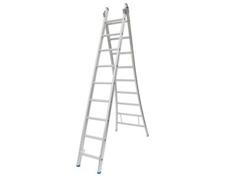 Solide Ladder Type C gecoat dubbel uitgebogen 2x9 sporten